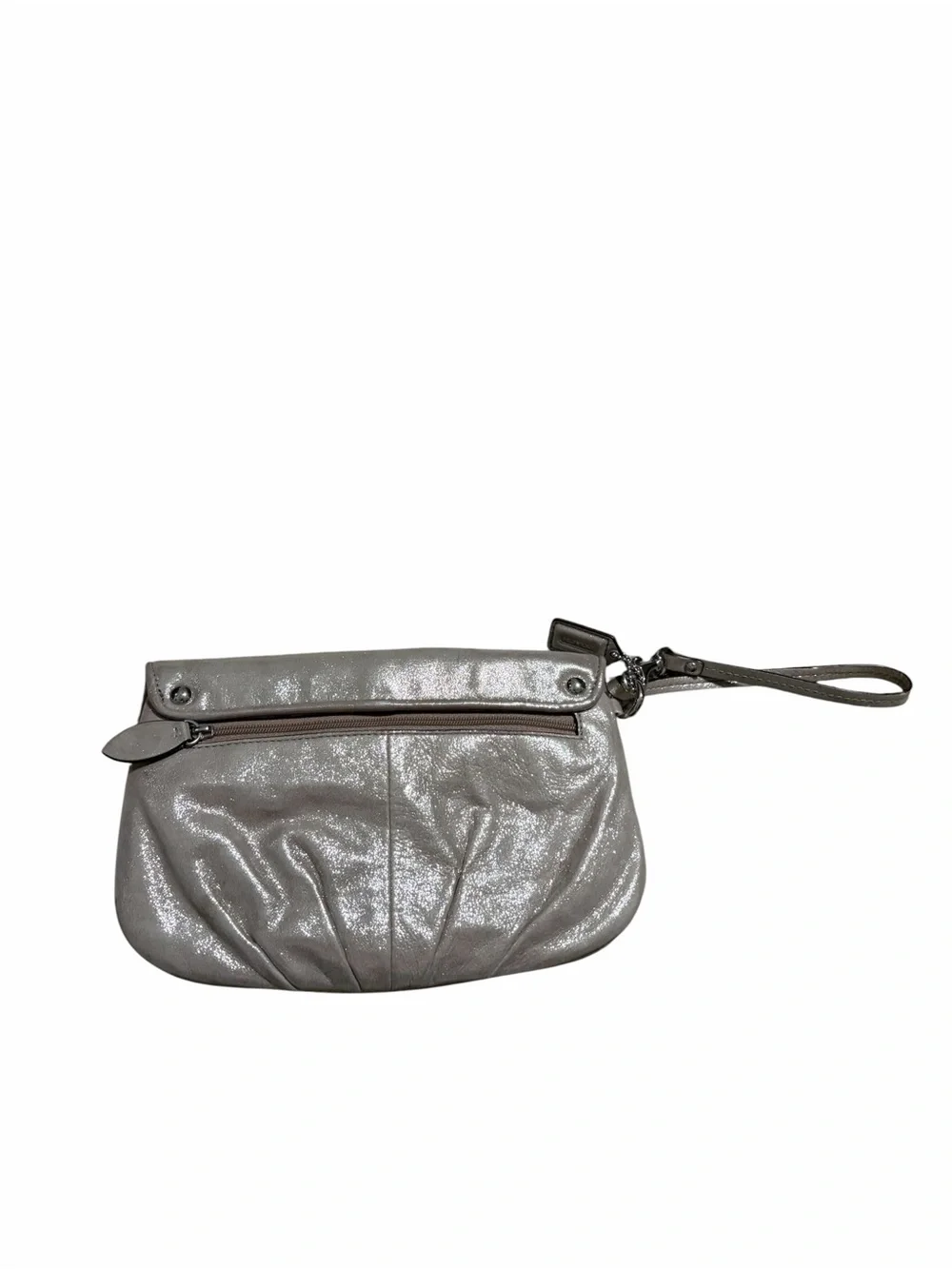 Coach Champagne Gold Metallic Wristlet‎ Clutch Y2K Purse Handbag